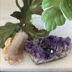 Raw Amethyst Cluster Geode - Deep Purple Crystal